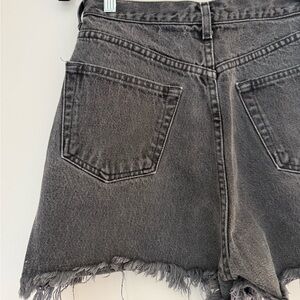 Vintage 90s GAP Black Denim Cut Off High Rise Shorts